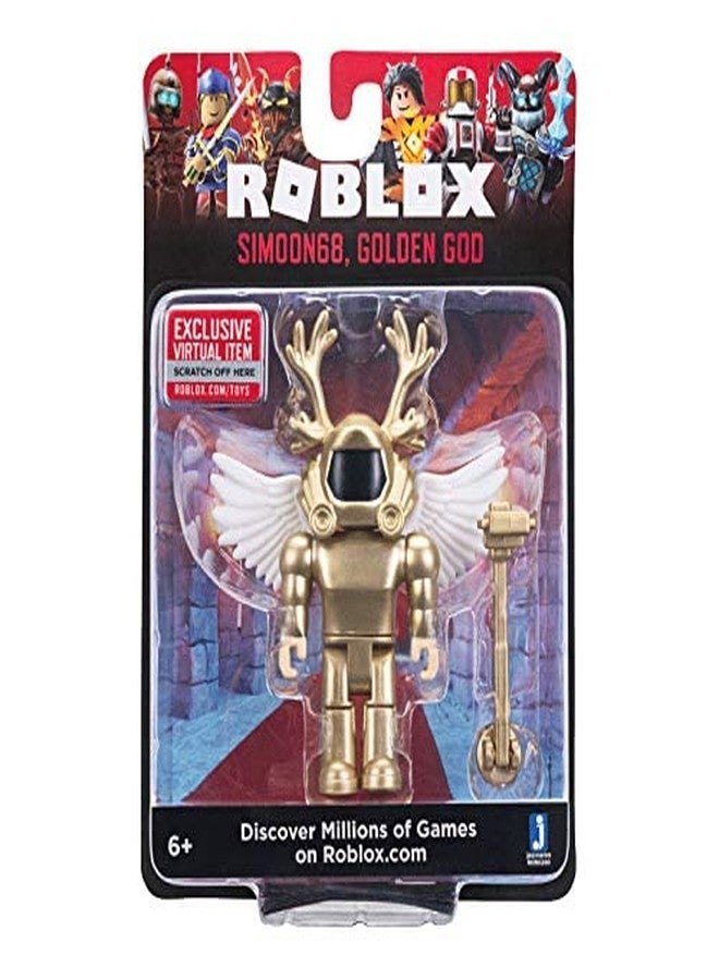 روبلوكس شخصية Roblox Simoon68: Golden God بحجم 3.5 بوصة مع رمز عنصر افتراضي حصري - Image 2